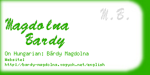 magdolna bardy business card